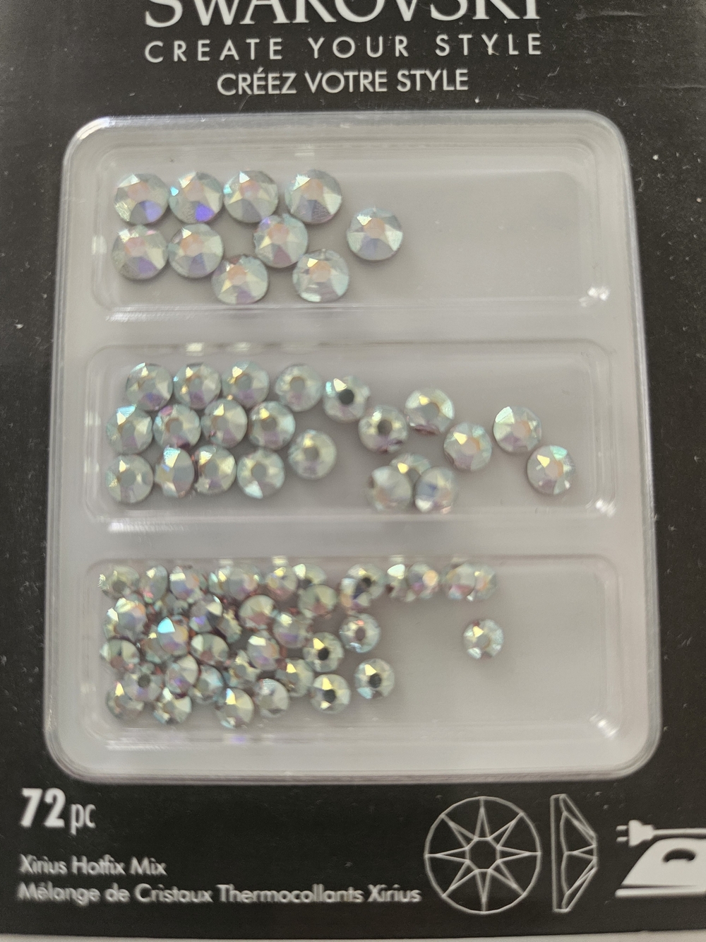 NWT Swarovski "Create Your Style" 72-piece Xirius Hotfix Mix - Picture 2 of 3